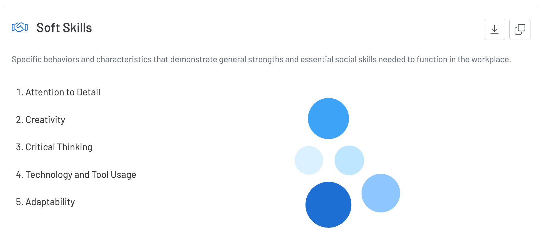 Soft Skills section in the Insights Tab.